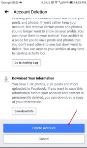 رابط حذف حساب الفيس بوك نهائيا ولا يمكن استرجاعها