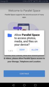 تطبيق Parallel Space