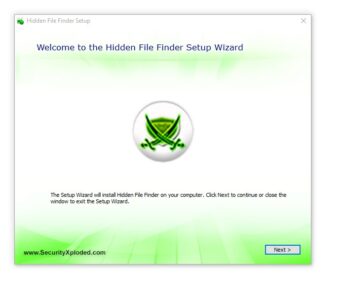 تثبيت برنامج Hidden File Finder