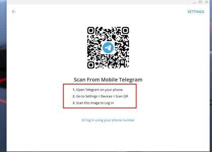 خدمة Telegram Web