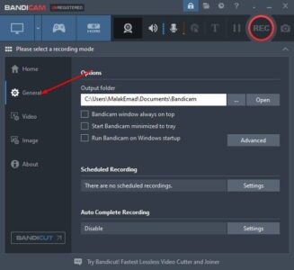 شرح برنامج Bandicam