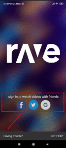 تطبيق Rave