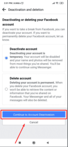 حذف حساب الفيس بوك دون الانتظار 14 يوم