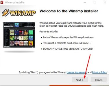 خطوات تشغيل برنامج Winamp للكمبيوتر